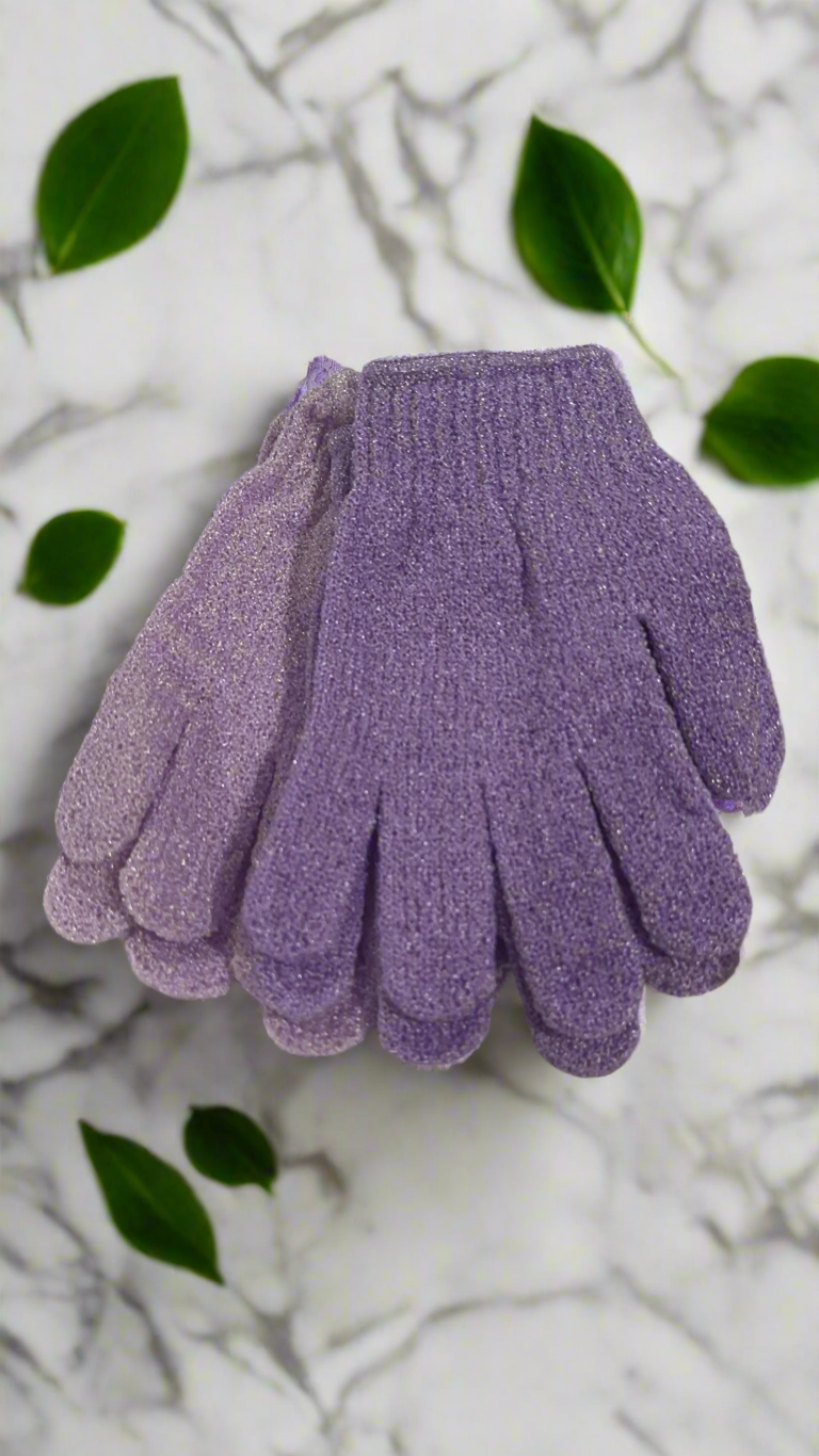 Exfoliating baths & shower gloves