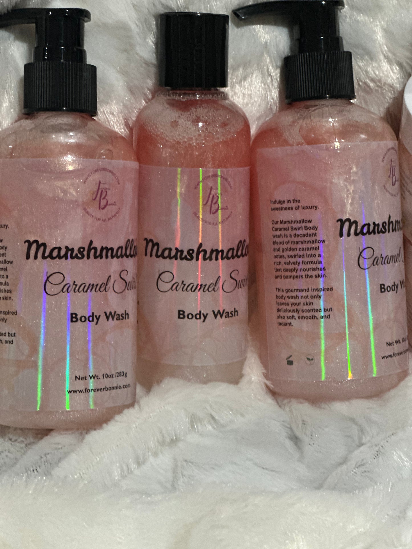 Marshmallow caramel swirl body wash
